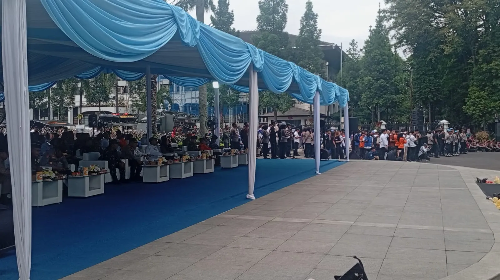 Apel Kesiapsiagaan Penanggulangan Bencana bersama Polda Jabar di Depan Gedung Sate
