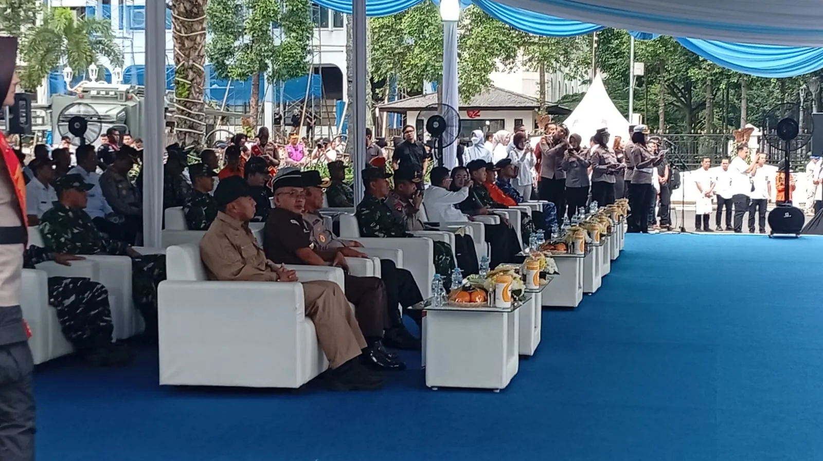 Apel Kesiapsiagaan Penanggulangan Bencana bersama Polda Jabar di Depan Gedung Sate