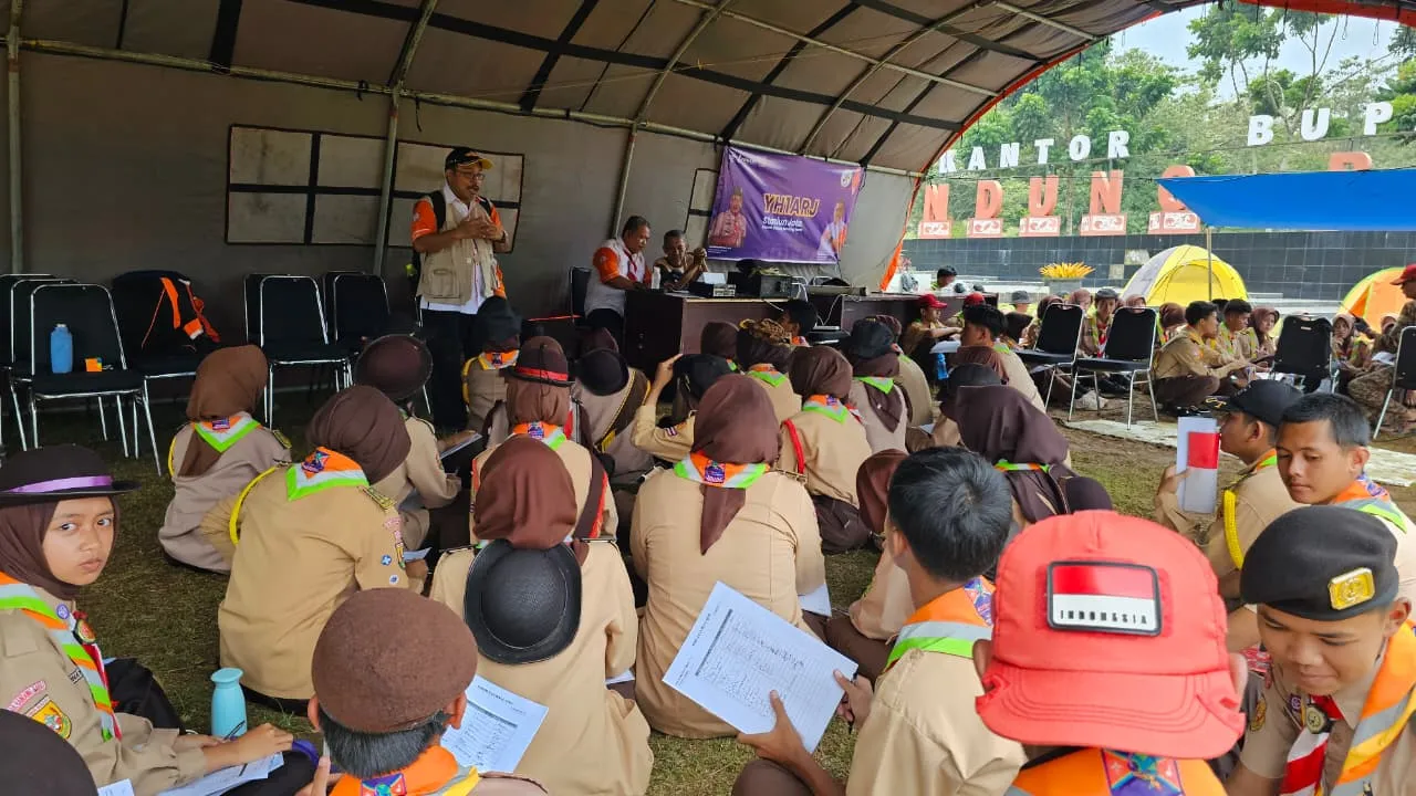 Kegiatan Hari Kedua JOTA-JOTI 2025 Kwarcab Kabupaten Bandung Barat Bersama ORARI Lokal Kabupaten Bandung Barat