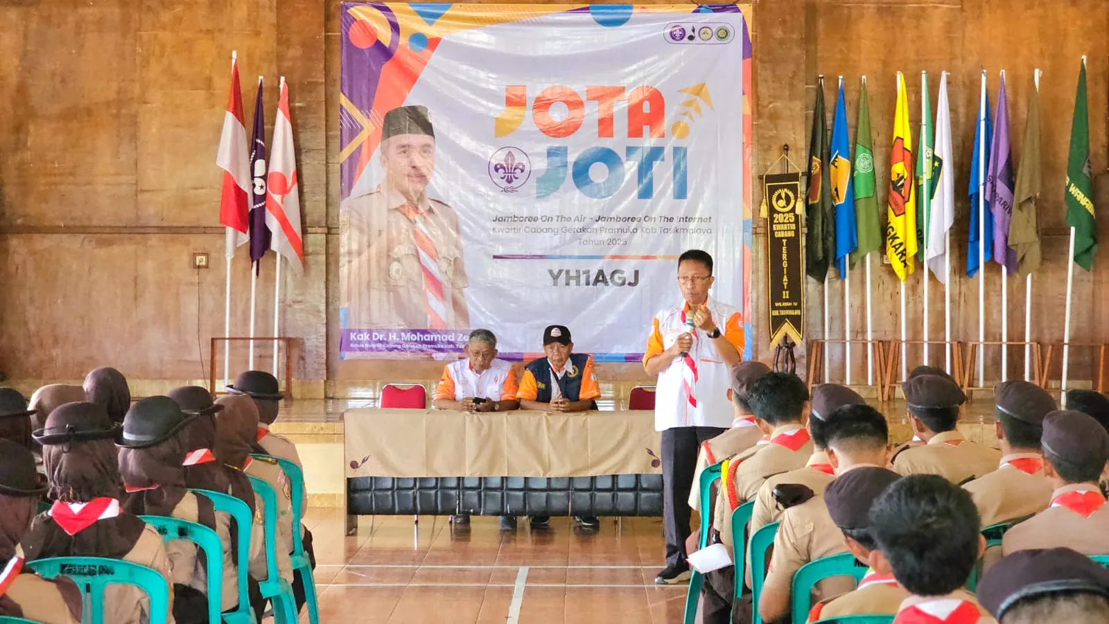 Kegiatan Hari Ke-3 JOTA-JOTI 2025 Kwarcab Kabupaten Tasikmalaya Bersama ORARI Lokal Kabupaten