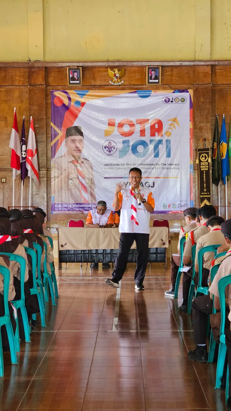 Kegiatan Hari Ke-3 JOTA-JOTI 2025 Kwarcab Kabupaten Tasikmalaya Bersama ORARI Lokal Kabupaten